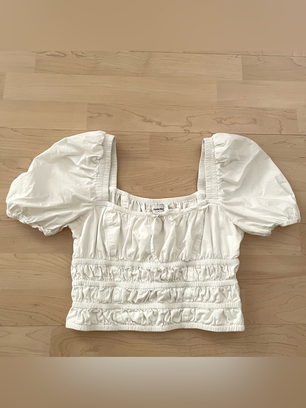 Aritzia Sunday Best White Martine Top